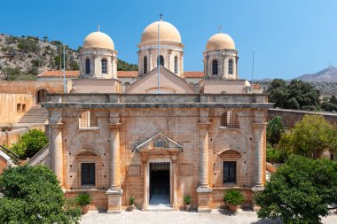 Hanya kasabası, Girit Adası, Yunanistan yakınında bulunan Aghia Triada Manastırı Binası
