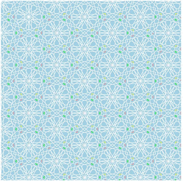 islamic Abstract geometric pattern with lines, rhombuses Seamless illustration background. blue and white illustration
