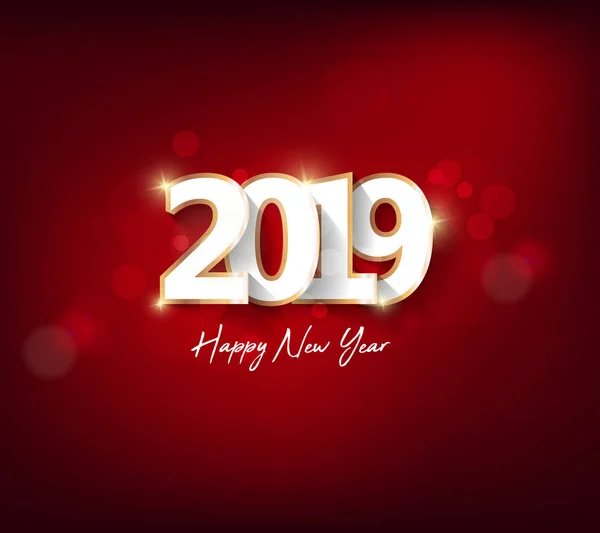 Wesołych Świąt Szczęśliwego Nowego Roku 2019 — Wektor stockowy