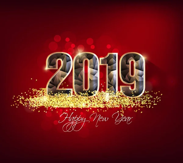 Feliz Año Nuevo 2019 Feliz Navidad — Vector de stock