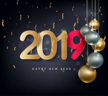 Mutlu yeni yıl 2019. Chienese yeni yıl, yıl domuzun