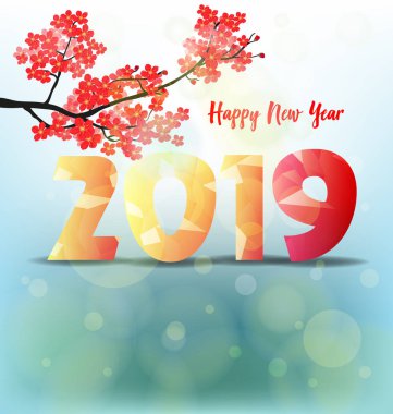 Mutlu yeni yıl 2019. Chienese yeni yıl, yıl domuzun