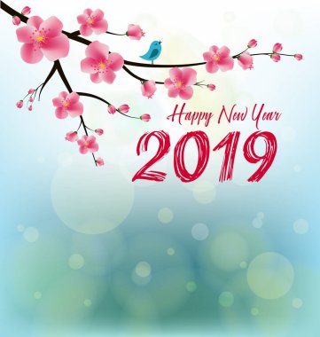 Mutlu yeni yıl 2019. Chienese yeni yıl, yıl domuzun