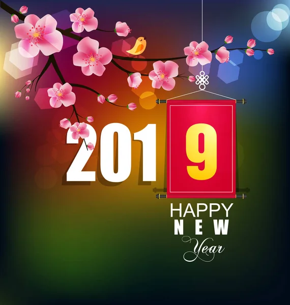 Mutlu yeni yıl 2019. Chienese yeni yıl, yıl domuzun