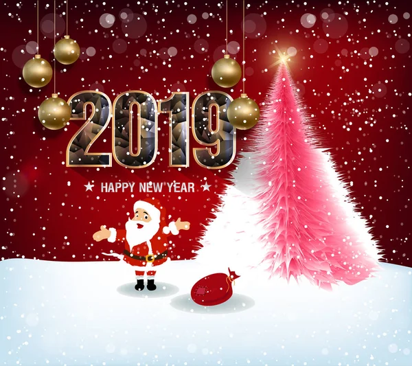 Szczęśliwego Nowego Roku 2019 Chienese Nowy Rok Rok Świni — Wektor stockowy