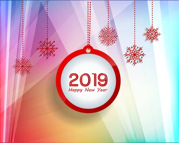 Happy New Year 2019 Merry Christmas — Stockvector