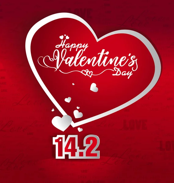 Happy Valentine Gün Metin Sevgililer Günü Logo Rozet Simge Olarak — Stok Vektör