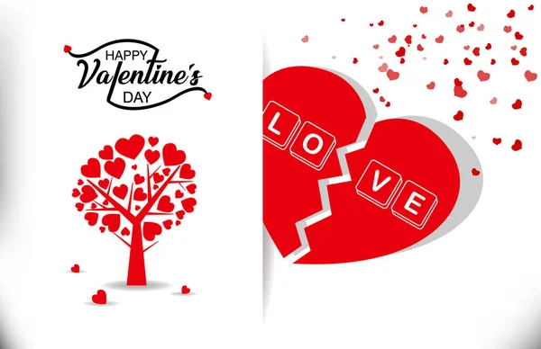 Hand Skizzierte Fröhlichen Valentinstag Text Als Valentinstag Logotyp Abzeichen Symbol — Stockvektor