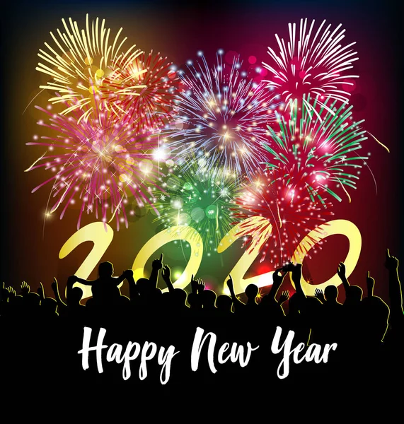 Buon Anno 2020 Buon Natale Felice Anno Nuovo Cinese 2020 — Vettoriale Stock