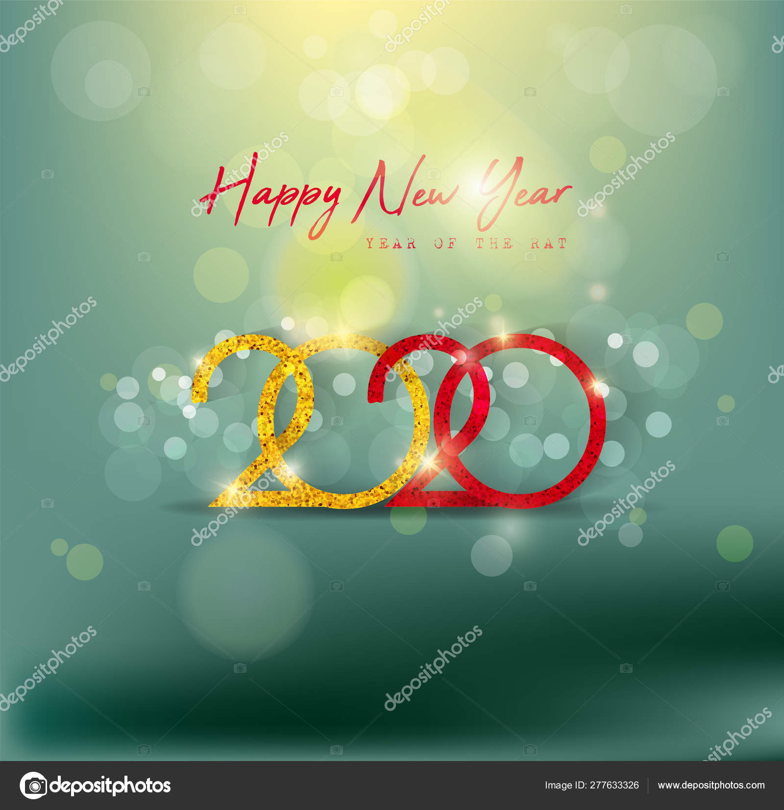 Happy New Year 2020 Merry Christmas Happy Chinese New Year Stock