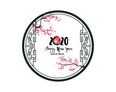 Happy yeni yıl 2020, mutlu Noeller. Mutlu Çin yeni yıl 2020 Rat yıl, Çince karakterler demek mutlu yeni yıl, zengin. ay yeni yıl 2020.