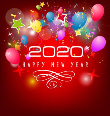 Happy yeni yıl 2020, mutlu Noeller. Mutlu Çin yeni yıl 2020 Rat yıl, Çince karakterler demek mutlu yeni yıl, zengin. ay yeni yıl 2020.