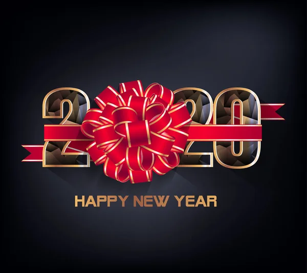 Happy New Year 2020 Merry Christmas Happy Chinese New Year — Stock Vector