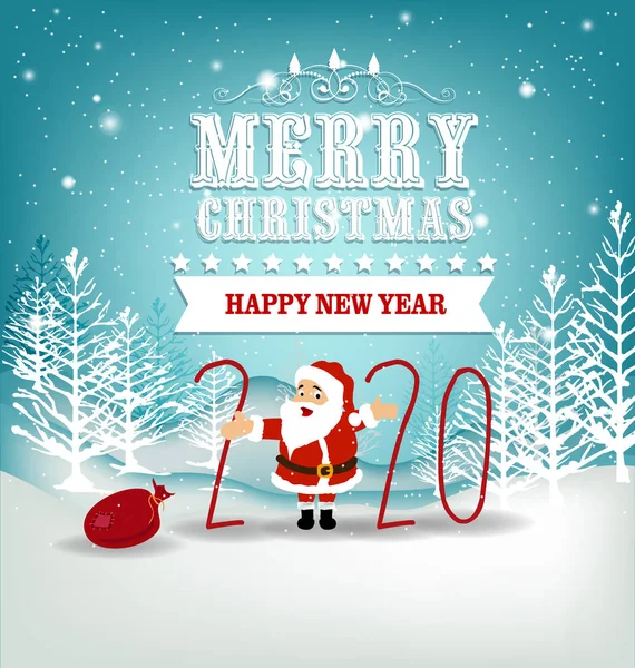 Buon Anno 2020 Buon Natale Felice Anno Nuovo Cinese 2020 — Vettoriale Stock