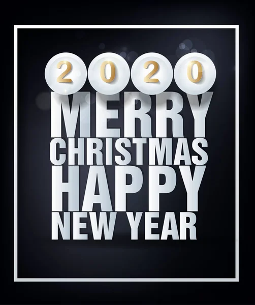 Happy New Year 2020 Merry Christmas Gelukkig Chinees Nieuwjaar 2020 — Stockvector