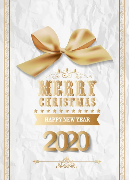 Frohes Neues Jahr 2020 Frohe Weihnachten Frohes Chinesisches Neues Jahr — Stockvektor