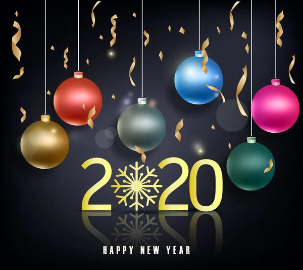 Buon Anno 2020 Buon Natale Felice Anno Nuovo Cinese 2020 — Vettoriale Stock