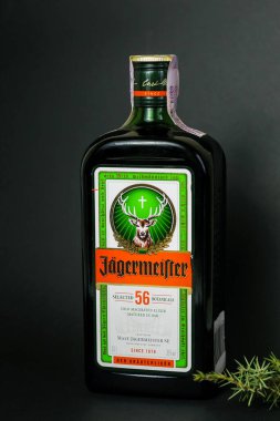 UKRAINE, CHERKASSY, 11 Eylül, Jagermeister şişesi.