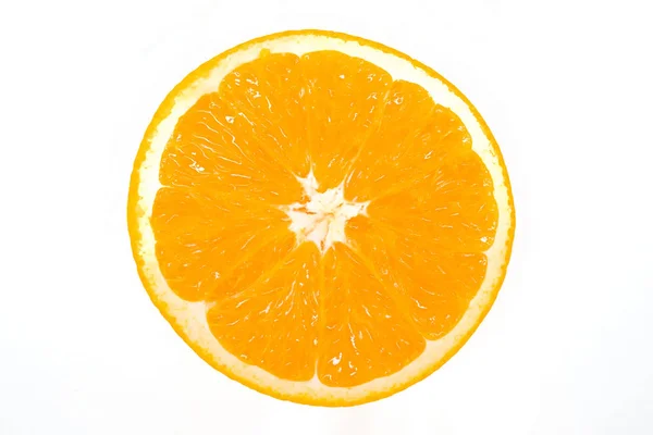 Naranja Rodajas Está Listo Para Comer Fondo Blanco Aislado Con — Foto de Stock