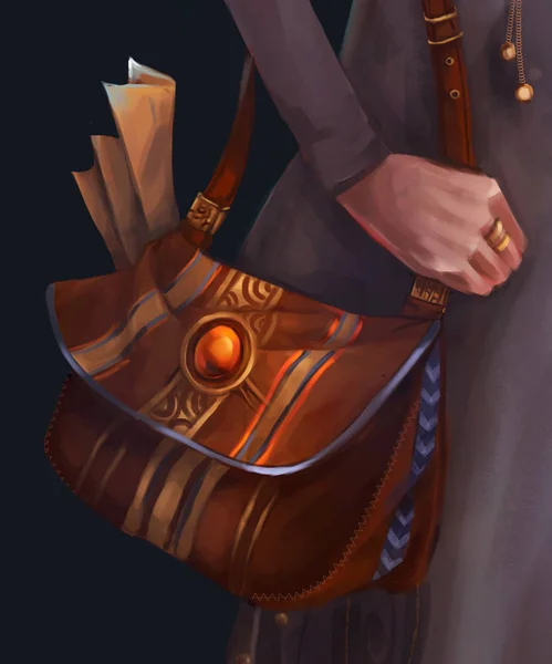 Иллюстрация женской кожаной сумки — стоковое фото