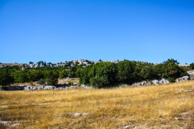 Güneşli bir günde Alp manzara