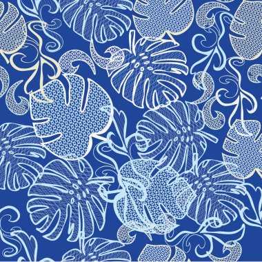 Vektör seamless modeli, çiçekli şekillerle geometrik doku haç oyulmuş. Parmak izi için tasarım. Çiçek arka plan. Arka çapraz.