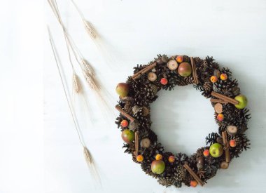 Bir Rye kulaklara beyaz bir arka plan