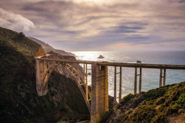 Bixby Bridge i Pacific Coast Highway — Zdjęcie stockowe