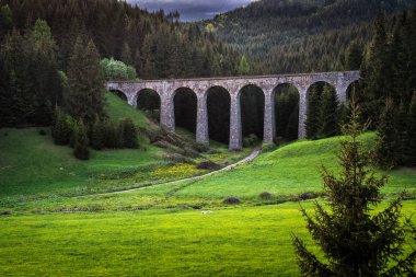 Telgart, Slovakya yakınındaki tarihi tren viyadük