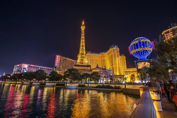 Paris Las Vegas Hôtel et Casino la nuit — Photo