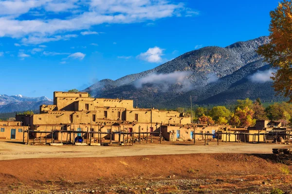 Dawnych mieszkań Taos Pueblo, Nowy Meksyk — Zdjęcie stockowe