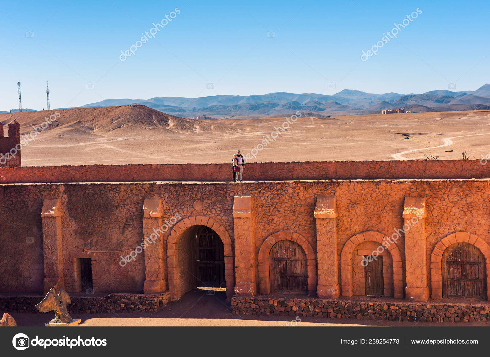 Киностудия CLA В Уарзазате, Марокко – Стоковое Редакционное Фото.
