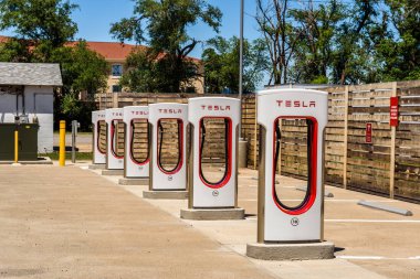 Multiple Tesla chargers in Arizona clipart