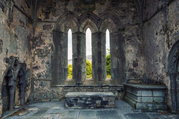 Corcomroe Abbey harabeleri, Irlanda 'nın Burren bölgesinde yer alan Clare