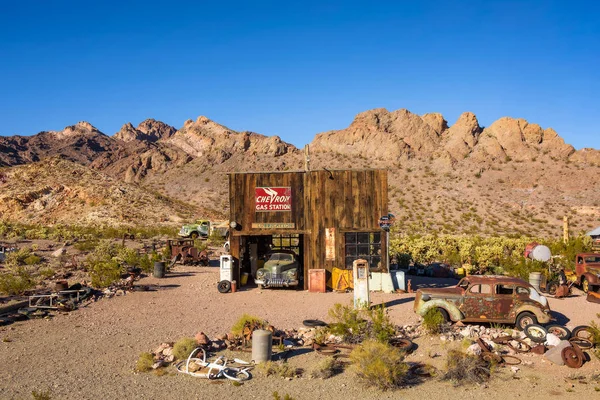 Nelson pueblo fantasma ubicado en el Cañón El Dorado cerca de Las Vegas, Nevada — Foto de Stock