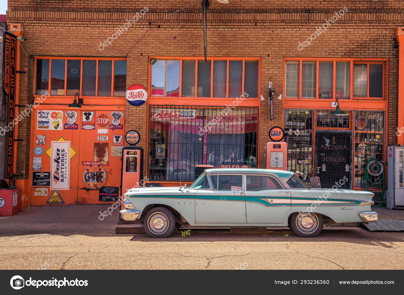 Vintage Edsel car at the Erie street in Lowell, now part of Bisbee