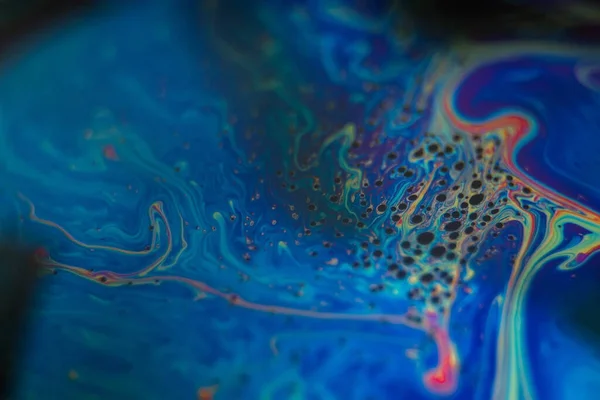 Красочный Мыльный Пузырь Bubble Ball Черным Фоном — стоковое фото