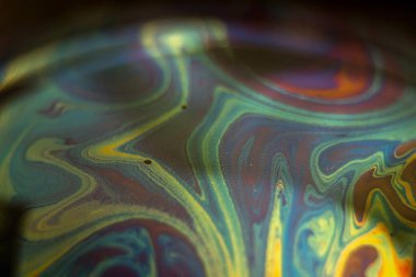 Baloncuk. Yakın çekim sabun kalıpları. Makro fotoğraf.