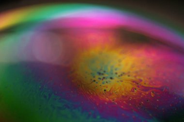 Baloncuk. Yakın çekim sabun kalıpları. Makro fotoğraf.