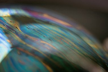 Baloncuk. Yakın çekim sabun kalıpları. Makro fotoğraf.