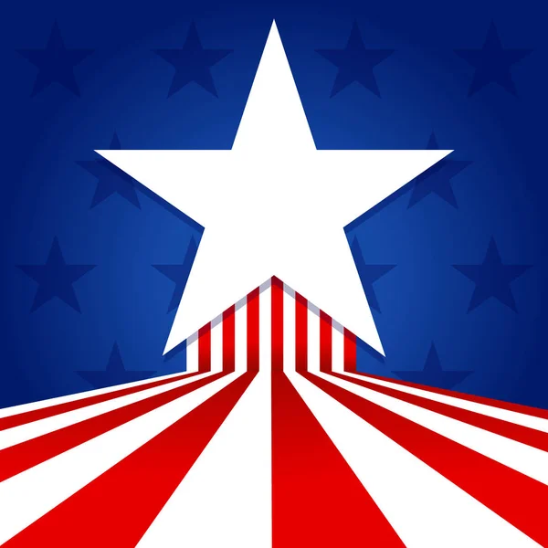 Gwiazda Flagą Usa Ilustracja Wektorowa Amerykańska Patriotyczna Konstrukcja Może Być — Wektor stockowy