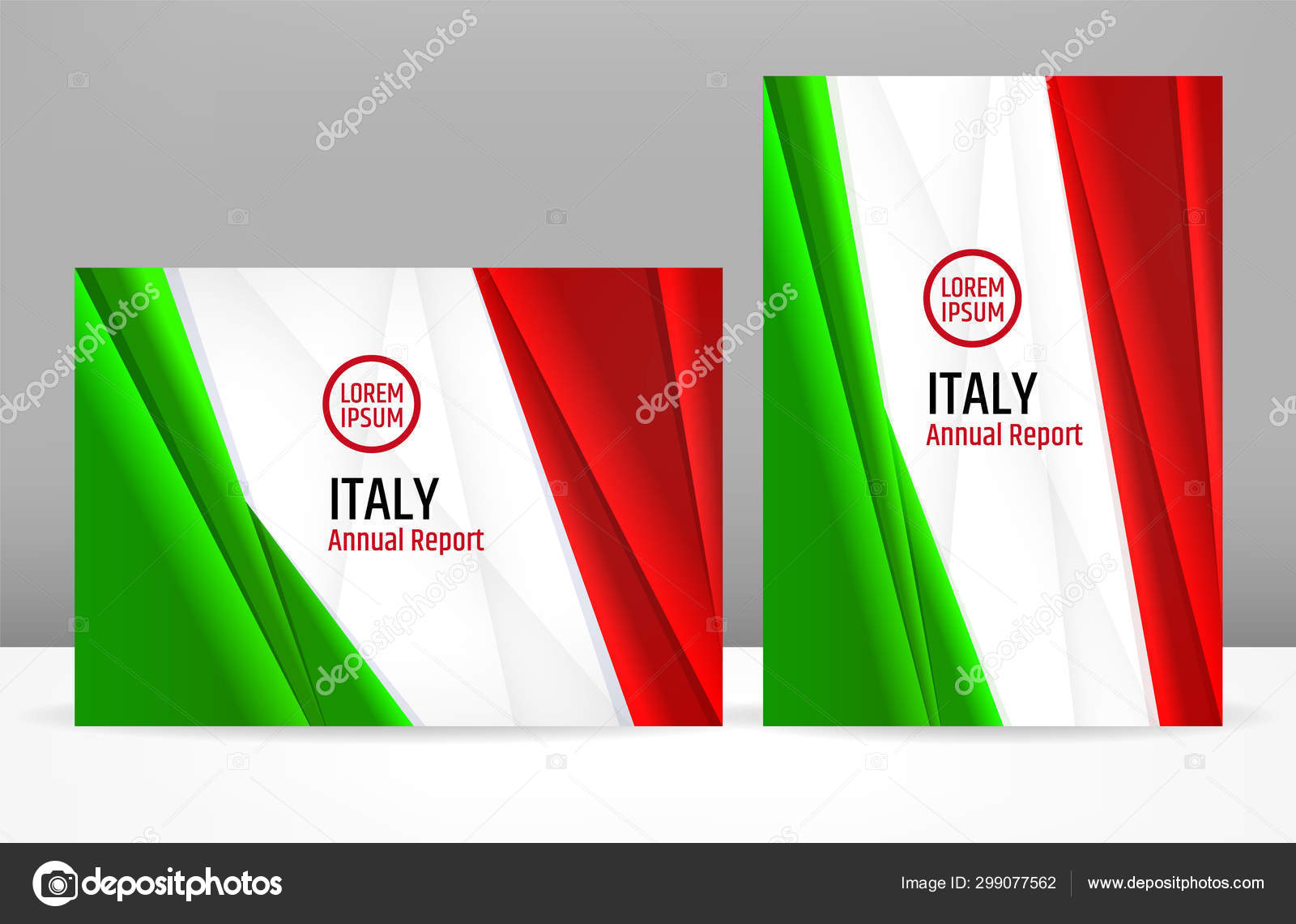 Image vectorielle Modèle D'entreprise Vert Blanc Rouge Pour Couverture  Brochure Présentation Pour par ©Unimagic - 299077562, image size:1600x1140