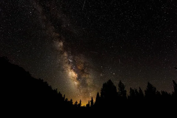 Milky Way Shooting Stars Stock Image