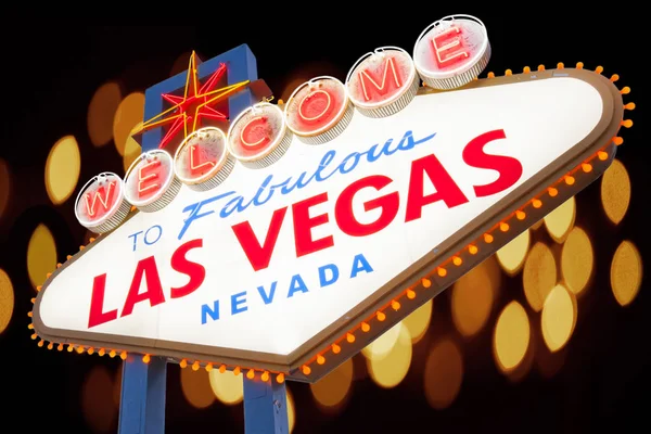 Cartello Con Iscrizione Benvenuti Fabulous Las Vegas — Foto Stock