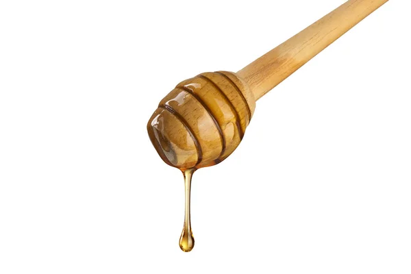 Gotejamento de mel no branco — Fotografia de Stock
