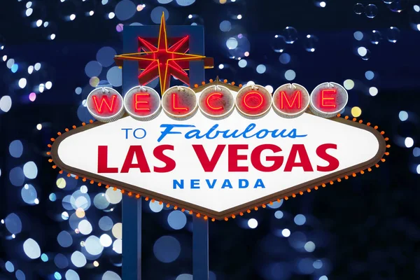 Welcome Fabulous Las Vegas Neon Sign — Stock Photo, Image