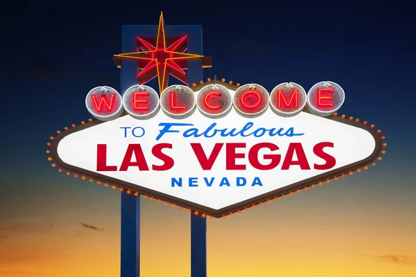 Bienvenido Fabuloso Las Vegas Neon Sign — Foto de Stock