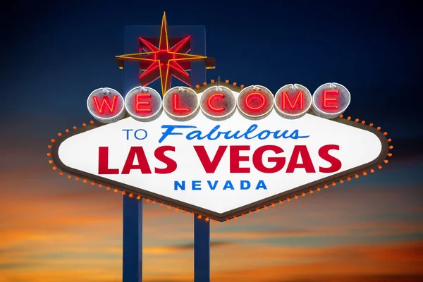 Welcome Fabulous Las Vegas Neon Sign — Stock Photo, Image