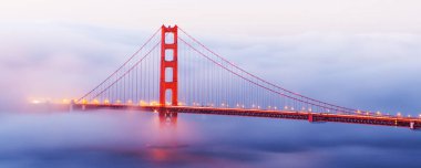 Panoramik Golden Gate Köprüsü, San Francisco, ABD