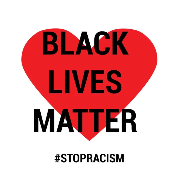 Black Lives Matter Text Vector Vintage Stop Racism — Stock Vector
